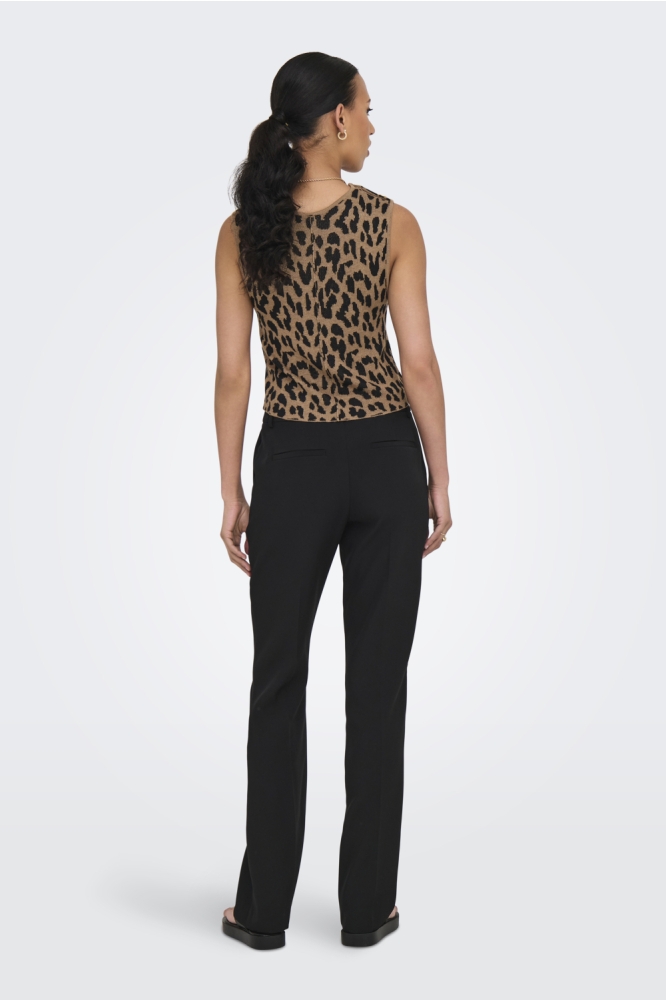 ONLVIENNA SL JQ LEO TANK TOP CC KNT 15347874 Toasted Coconut/Melange/Black